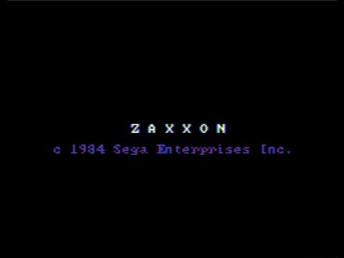 Title Screen of Zaxxon for DOS